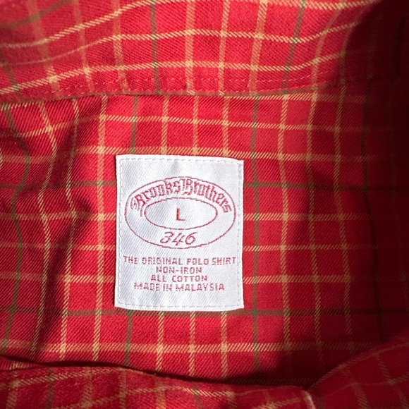 Brooks Brothers 346, Large Long Sleeve Flannel, Button Up - Picture 2 of 5